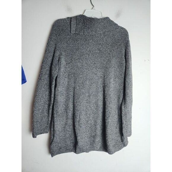 Talbots Women Charcoal Grey Mock Neck Cotton/Modal Blend Tunic Sweater size 0X - Picture 2 of 6